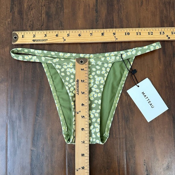 NWT MATTEAU Floral Print Petite Brief Bikini Bottom in Spring Daisy - Picture 10 of 10